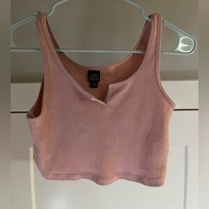 Wild Fable Pink Ribbed Crop Top